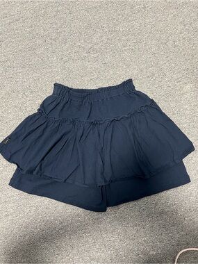 Girl’s Navy Tiered Ruffle Skort